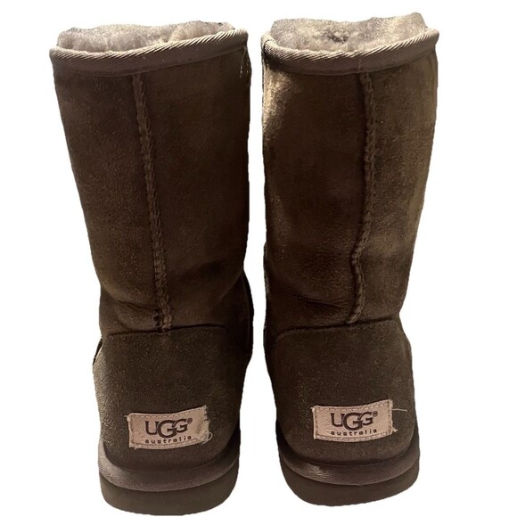 UGG Australia Classic Short Boots 5825 Gray Suede Sheepskin Lined Women's Size 9 - Picture 3 of 16